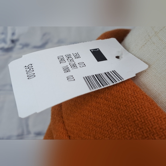 NWT Burberry Womens Jacket Cropped Moto Orange Zip Cuff Wool Cashmere 950$ 2 US - Picture 15 of 16